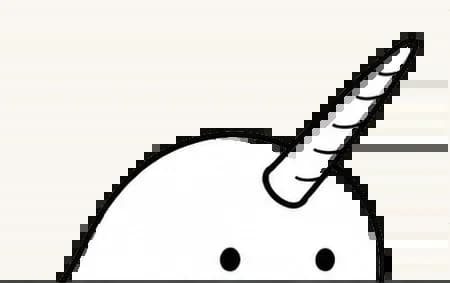 Narwhal 吉祥物從經濟 API 回應上方探頭查看